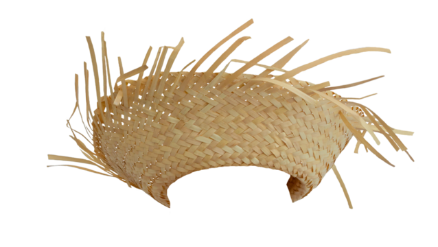 straw hat symbol of june festival isolated