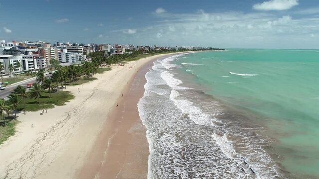 Aerial view of Intermares Beach - Cabedelo, Para&iacute;ba, Brazil