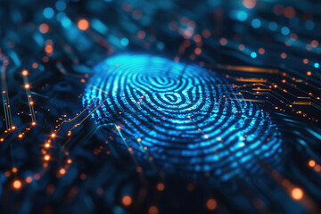 Representing secure access through biometric authentication, such as fingerprints