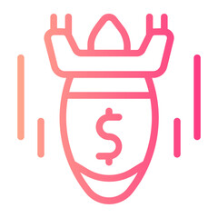 Obraz premium economic crisis gradient icon