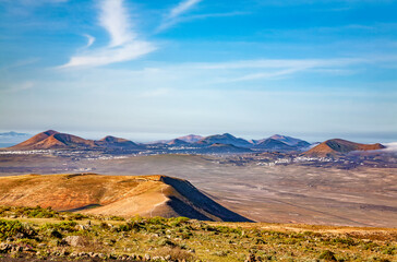 Volcanic landscape, Island Lanzarote, Canary Islands, Spain, Europe.