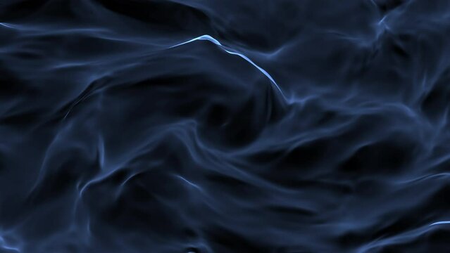 Beautiful Waves on Blue Abstract Water Surface Seamless. Looped 3d Animation