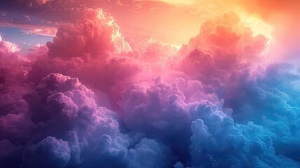 colorful clouds, rainbow, close-up, sun rays