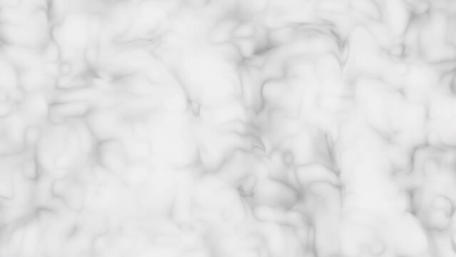 White grey abstract 3d background with dynamic clouds. Seamless looping animation. 4K footage