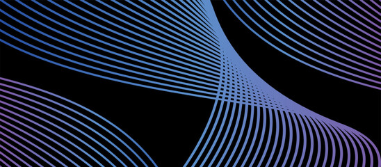 abstract line wave modern blue gradation background banner. technology theme, digital, futuristic design