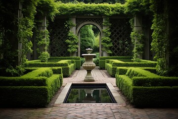 Symmetry Shot: Find symmetry in your garden decor and capture a balanced shot.