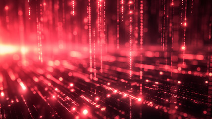 Obraz premium A red background with a lot of red lines and dots