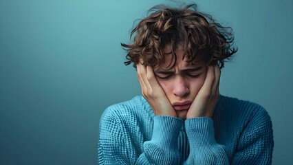 Symptoms of panic disorder: sudden overwhelming fear, chest pain, and dizziness. Concept 6, Treatments for panic disorder - obrazy, fototapety, plakaty