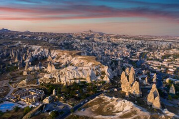 Goreme town cappadocia turkey