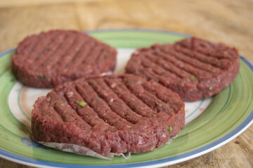 raw beef hamburger