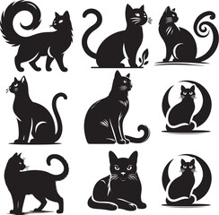 cat Silhouette Vector Illustration