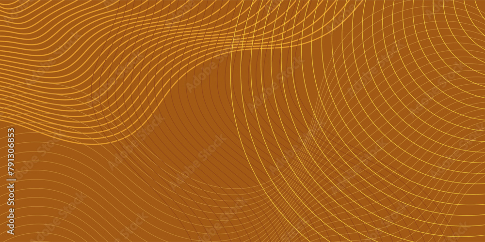 Poster gold abstract wave stripe lines on gold background