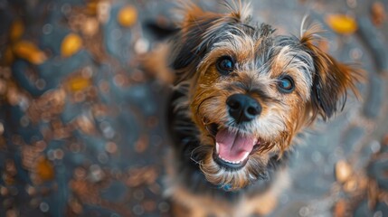 The image can be named Portrait of a Cute Yorkshire Terrier Puppy