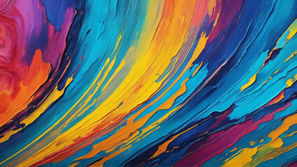 Abstract Multicolored Painting Wallpaper. Contemporary Design Texture, Painting Stroke Background Design