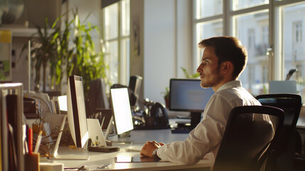 businessman working in office