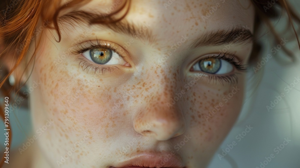 Poster the freckles on her nose create a small but captivating constellation adding character and charm to 
