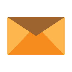 Email Vector Thick Line Filled Colors Icon Design