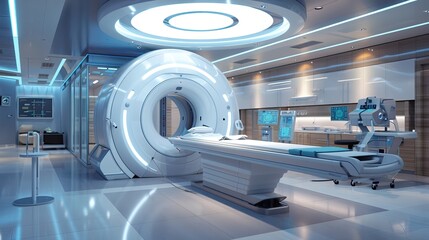 A state-of-the-art medical imaging facility, where advanced scanners and diagnostic equipment provide detailed images of the human body, enabling doctors to diagnose and treat medical 