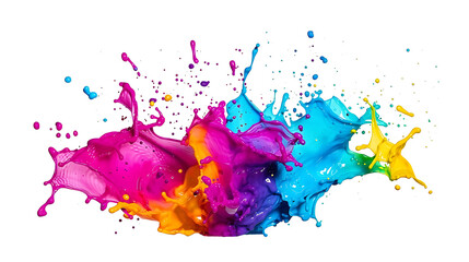 Colorful wild color splash. PNG - obrazy, fototapety, plakaty