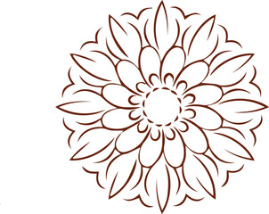 Beautiful flower art and mandala vector design