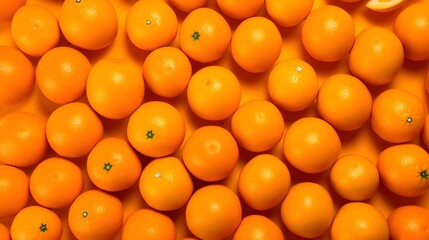 Fresh tangerine oranges Advertisement, clean and minimal orange background, HD, Food photography,...