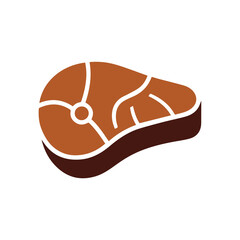Grilled Steak vector icon