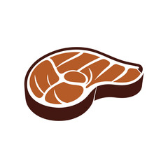 Grilled Steak vector icon