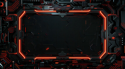 cyberpunk style border frame background