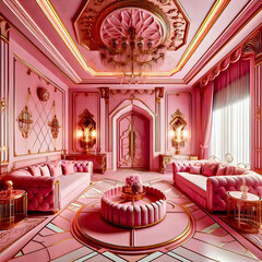 interior of the pink