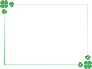 クローバー/春/フレーム/枠/イラスト/素材