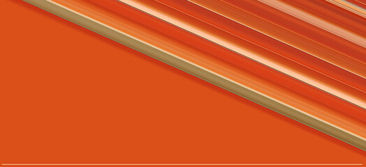 beige and white diagonal stripes template copy-space design on bright orange gold background