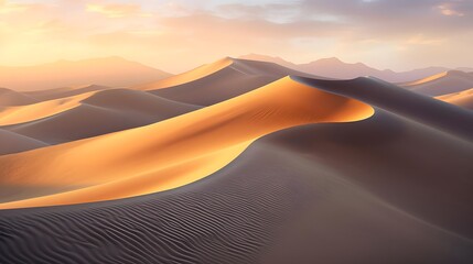 Fototapeta na wymiar Panoramic aerial view of sand dunes in Death Valley National Park, California, USA