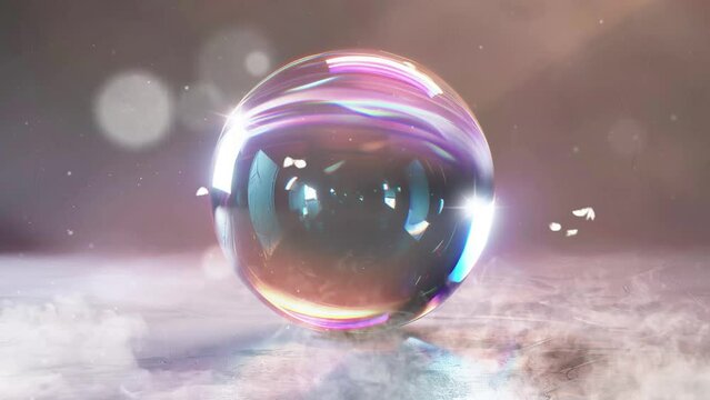 realistic render of a spherical oblate spheroid. seamless looping overlay 4k virtual video animation background