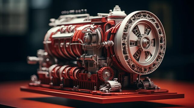 A close up of a Wankel rotary engine