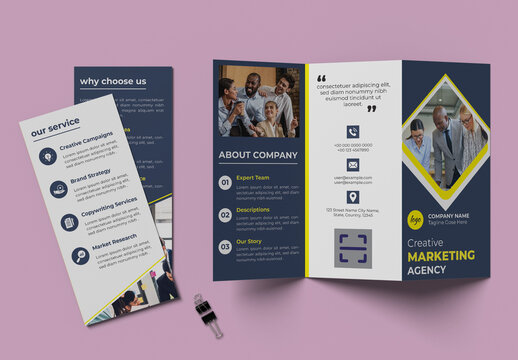 Business Trifold Brochure Layout