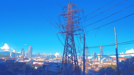 送電線の鉄塔6