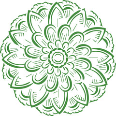 Beautiful flower art and mandala vector design