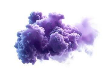 purple cloud isolated on white background.