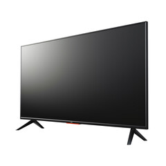mockup of a large modern black TV, png file of isolated  on Transparent Background. Ai generated 