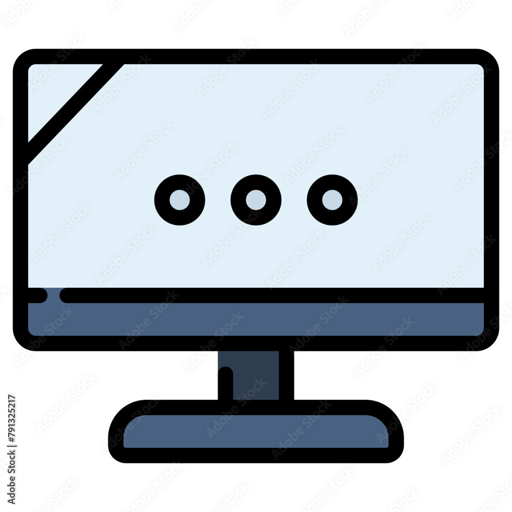 Poster monitor vector icon filled line style. perfect use for logo, presentation, website, and more. modern