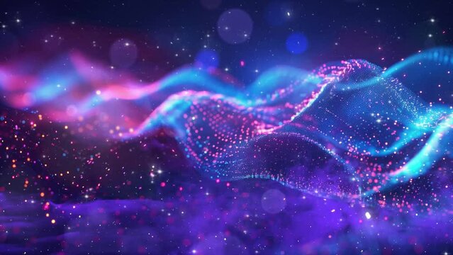 music abstract background blue. equalizer for music. seamless looping overlay 4k virtual video animation background