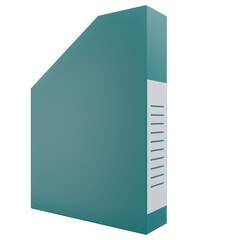 folder, office 3d icon illustration with transparent background
