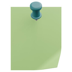 sticky note, office 3d icon illustration with transparent background