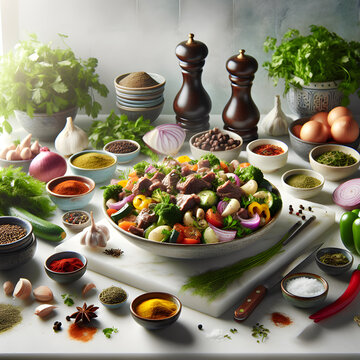 Dimlama Traditional Uzbek Stew with Fresh Ingredients