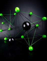 Abstracto, diseño en fondo negro