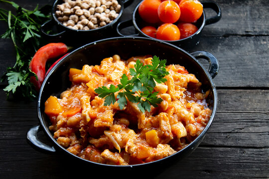 Buseca casserole, typical gastronomy of Lombardy