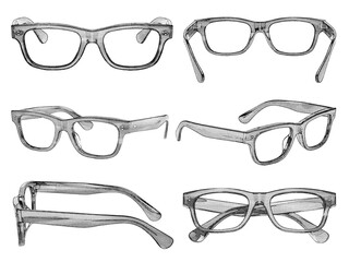 set of glasses