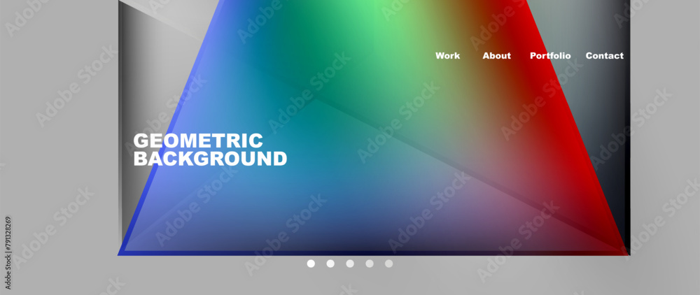 Poster a futuristic geometric background featuring an electric blue triangle in the middle. perfect for sho