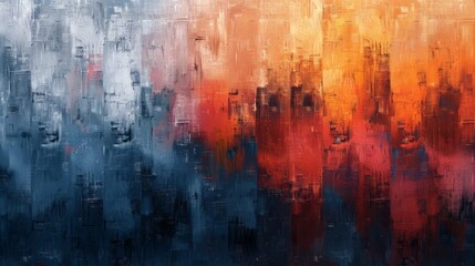 Abstract painting backdrop on concrete wall. 2d illustration. various colorful patterns hand painted on flat surface. painted rough surface. brush strokes. stock illustration