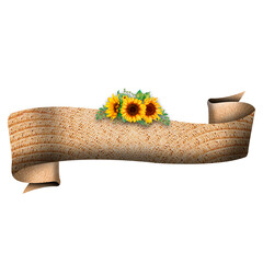 straw hat with flowers